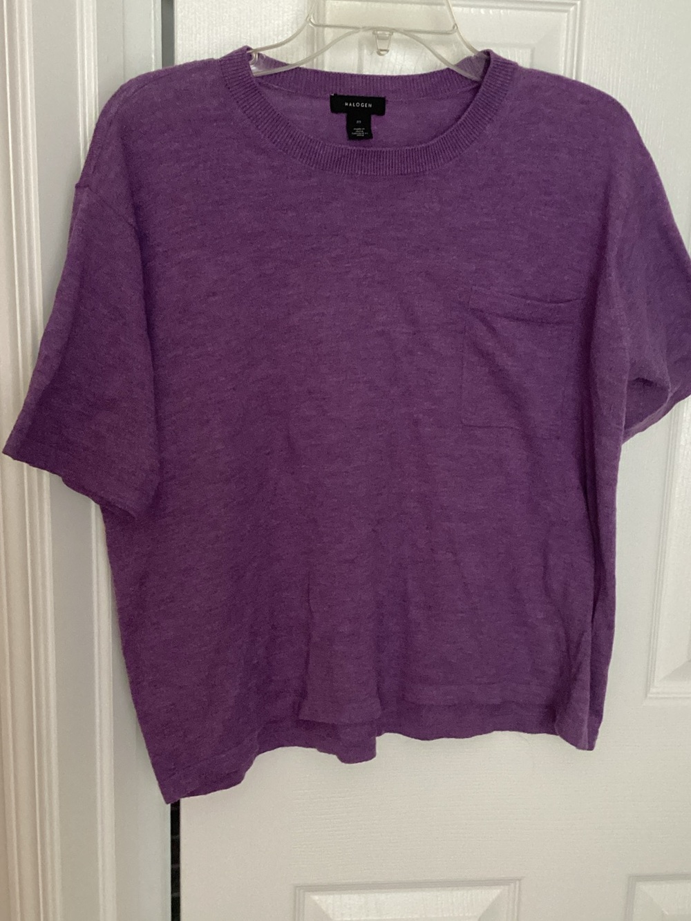 halogen purple heathered ss sweater with free hoodie